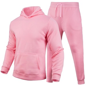 Nuevo chándal informal de Color sólido para hombres y mujeres, suéter grueso, pantalón largo, Sudadera con capucha, conjunto de 2 piezas para otoño, traje deportivo para correr - Product Image 5