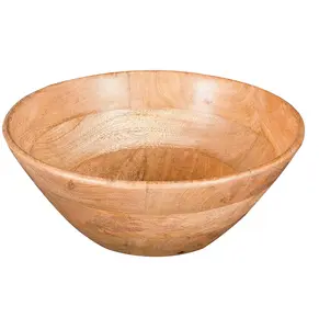 Wooden Bowl Serving Bowl Crafts Serve for Fruit's Salads Popcorn Salad Spinner Pasta Soup and Fruit - Bowls Looks