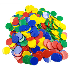 1000Pcs 4 Colors 1 Inch Plastic Math Disc - Product Image 3