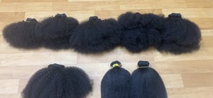 Sốc Bán Hàng Không-Remy Tóc Con Người Afro Kinky Xoăn Phần Mở Rộng Tóc Thoải Mái Cao Và Hiệu ứng Vô Hình Lông Phần Mở Rộng - Product Image 5