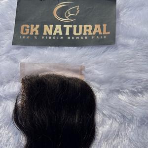 Cabello humano 100%, cierre de encaje 4x4 para encaje suizo, sin enredos, sin desprendimiento, negro Natural, 14 pulgadas - Product Image 1