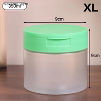 Vente chaude PP Pot 250ML 300ML Masque Visage Toner pad conteneur avec pince à épiler Cylindre Emballage En Plastique Flip Top Cap Pots Cosmétiques