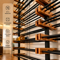 Système de rayonnage en métal de cave à vin de sous-sol professionnel supports de cave à vin en métal pour le stockage de sous-sol Commercial résidentiel