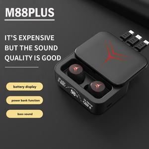 Écouteurs sans fil Sower M88 Plus TWS Bluetooth 5.2 intra-auriculaires avec affichage numérique et batterie externe avec charge Type C - Product Image 3