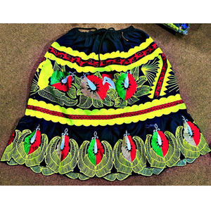 Jupe de vacances de plage longue avec accessoires en dentelle Nouveau design imprimé floral Island Wear Handmade Polynesian Micronesia Women - Product Image 3