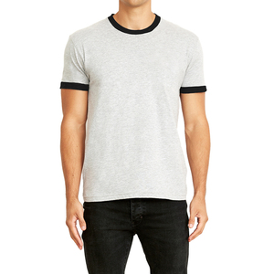 Hombres Casual Slim Fit Básico Ringer Camisetas Hombres Cuello Redondo Camisetas Unisex Fine Jersey Ringer Camiseta - Product Image 3
