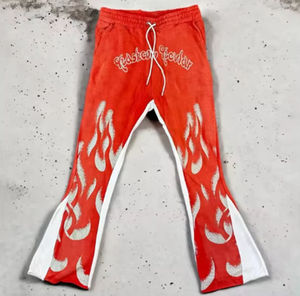 Pantalons de survêtement amples pour hommes sur mesure, taille mi-haute, style sportif, streetwear, 100% coton biologique, imperméable, respirant, écologique - Product Image 2