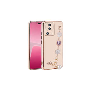 Étui en silicone rose premium pour Xiaomi Mi 13 Lite et Poco X4 Pro 5G, anti-traces de doigts, avec protection de l'appareil photo et dragonne - Product Image 1