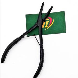 Pinzas para Extensiones de Cabello de Acero Inoxidable, Negras Mate, Ecológicas, Profesionales, de Alta Calidad, Personalizadas, con 3 Orificios, OEM - Product Image 6