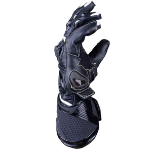 Gants de moto en cuir imperméables respirants coupe-vent à doigts entiers teints en uni Gants de course tactiles pour hommes Utilisation sportive - Product Image 6
