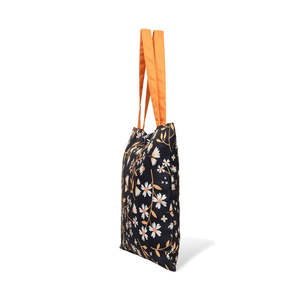 Sacs fourre-tout en toile de coton Midnight Garden avec fermeture à glissière, logo personnalisable pour un usage quotidien - Product Image 5