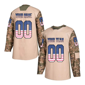 Camiseta uniforme de hockey sobre hielo de entrenamiento de sublimación de hockey bordado personalizado de talla grande de último diseño - Product Image 5