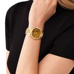 นาฬิกาควอทซ์สแตนเลสหรูหราสำหรับผู้หญิงหน้าปัดสีเขียว38มม. กันน้ำ50ม. นาฬิกาข้อมือ M-K7390 M-K7389 - Product Image 6