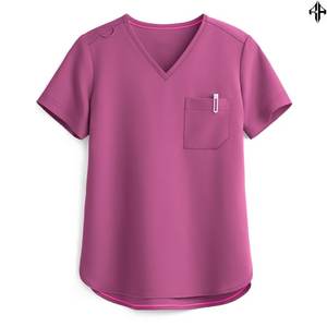 Uniformes Médicos Unisex de Algodón/Poliéster Tejido, Uniformes de Enfermería Cortos para Personal Médico Femenino, Ropa de Hospital, Color Personalizado, OEM/ODM - Product Image 2