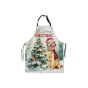 Tablier de cuisine à impression personnalisée en pur coton réglable par sublimation de haute qualité avec logo privé - Product Image 5