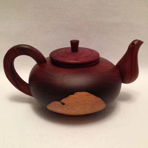 Juego de té de madera de Palma de Coco de estilo nórdico de madera de cocina con olla y bandeja Logotipo personalizado Juegos de tetera y taza de madera de coco - Product Image 4