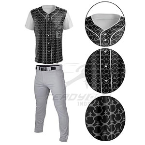 Uniforme respirant de maillot de baseball de coupe Pro de conception minimale pour le style de jeu de joueurs de ligue compétitive - Product Image 1