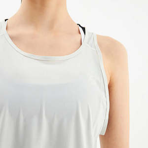 Débardeurs de sport pour femmes à col rond, couleur unie, en tissu jersey respirant et à séchage rapide, vente chaude OEM - Product Image 4