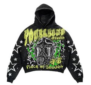 Sudadera con Capucha Extra Grande para Hombre, 400 g/m², 100% Algodón, Felpa Gruesa, de Alta Calidad, Informal, Lisa, Tejido de Punto Suave tipo Waffle - Product Image 6