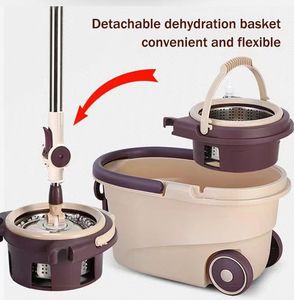 Casalina Turbo seau ensemble avec pour tête de vadrouille essoreuse en acier inoxydable nettoyage à 360 degrés seau en plastique Portable avec roues - Product Image 1