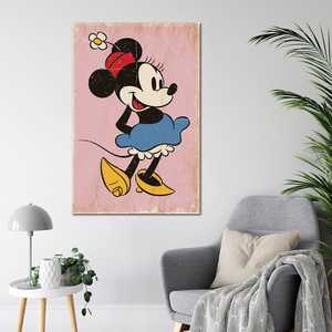 Póster de lona rosa retro de Minnie Mouse para decoración de pared - Product Image 3