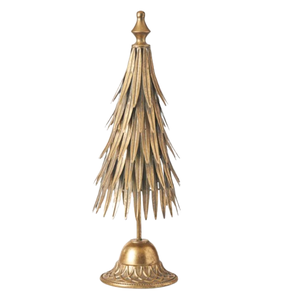 Árbol de Navidad de Metal de Estilo Moderno, Acabado Dorado, Decoración Artesanal para el Hogar y Regalo - Product Image 1