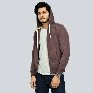 Cardigan à capuche zippé pour homme en polaire polyester 350 g/m² de haute qualité, automne et hiver, micro-étiquette brodée, par Ako - Product Image 2
