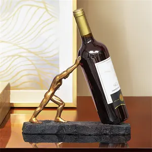Premium Designer Farmhouse Style Metal Bottle Stand for Home Bar and Party Decor <b>Wine</b> <b>Holder</b> Stand Zahid Exports - Product Image 4