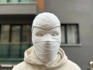 फिल्म चरित्र मून नाइट कॉस्प्ले मास्क के साथ गर्दन के टुकड़े 3 डी मुद्रित हेलमेट/प्ला सामग्री/अनुकूलित हेलोलीन/कोस्प्ले पोशाक - Product Image 2