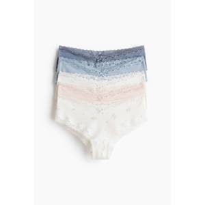 Lot de 5 culottes hipster en coton et dentelle pour femme, taille XL, de qualité supérieure, pour le quotidien, taille mi-haute, avec nœud uni et taille personnalisable - Product Image 1