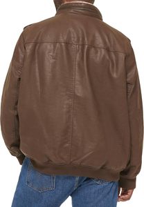 Blouson aviateur en cuir de vachette marron pour homme, personnalisable, vintage, vente en gros - Product Image 4