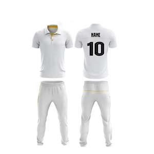 Ensemble d'uniformes de l'équipe de cricket pour hommes en polyester respirant imprimé personnalisé comprenant un maillot et un pantalon pour l'entraînement - Product Image 4
