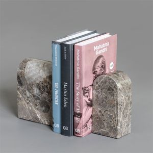 Porte-livres en marbre de style contemporain écologique pour le support décoratif des livres, les étagères de table et les intérieurs de luxe - Product Image 6