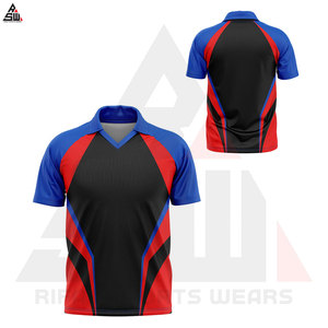 Vente en gros de t-shirts personnalisés en coton respirant, décontractés, grande taille, manches courtes, style golf, sublimation pour hommes - Product Image 3