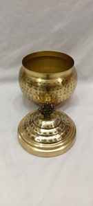 ชามทองเหลืองสีเงินทองทำด้วยมือพร้อมด้ามใบไม้สำหรับตกแต่งโต๊ะผลไม้งานปาร์ตี้โอกาสร้านอาหารบ้าน - Product Image 5