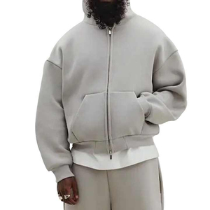 Sweat à capuche zippé en coton de haute qualité, sweat à capuche épais et surdimensionné à double fermeture éclair, sweats à capuche personnalisés avec fermeture éclair complète pour hommes - Product Image 3