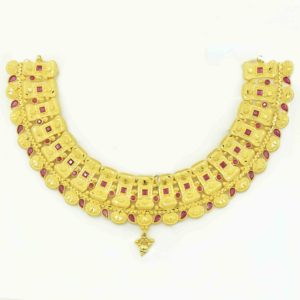 Colliers de luxe en laiton plaqué or 14K, 18K, 24K, motif floral, pour occasions de mariage, vente en gros - Product Image 4