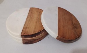 Posavasos de madera y mármol, posavasos de alta calidad con diseño de mármol, a precio de venta al por mayor - Product Image 6