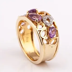 ราคาที่เหมาะสมแหวน R-8249เงินเครื่องประดับสำหรับผู้หญิงแหวนหมั้นแหวนเพชรแท้จากผู้ผลิตประเทศไทย