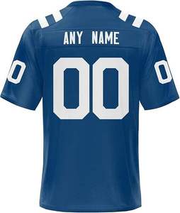 Camiseta de Fútbol Americano Personalizada para Hombre, Color Azul Marino, Cuello en V, Manga Corta, Malla Sublimada, Nombre del Equipo y Número 00 - Product Image 5