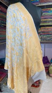 Custom Made Brocade Silk Scarves Made From Pure Silk Fabrics with Gold Borders Ideal for Dyeing and Printing Suitable for Resale - Product Image 5