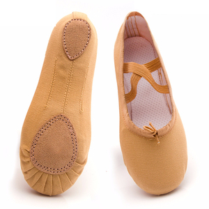 Chaussures de Ballet pour femmes, pantoufles de danse souples, chaussures en cuir véritable - Product Image 6