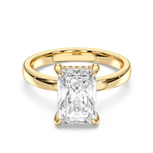 3.19 Carat E-F/VVS-VS Moissanite Radiant & Forme Ronde Diamant Prong Set Solitaire Bague de Fiançailles pour Femme en Argent - Product Image 5