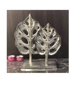 2Pcs Métal Feuille de Fer Décor Sculpture Plume Statue Home Room Table Decor - Product Image 5