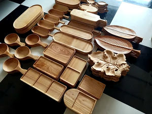 Plateau de service en bambou Assiettes Plat de petit déjeuner Plateau de nourriture en bois pour la maison Restaurant Assiette de collation en bambou en 99GD - Product Image 5