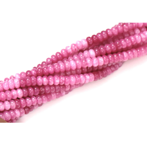 Magnifiques perles de quartz de couleur rose ombrée, forme ronde, 15 pouces, 7-8 mm, perles de pierres précieuses rondes lisses, qualité AAA - Product Image 4