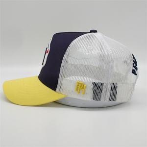 Gorra de béisbol de camionero a granel con parche bordado 3D Vintage para hombre con diseño de logotipo personalizado OEM, 5 paneles de malla de algodón Snap Back Business - Product Image 3