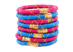Multicolored Acrylic Fashion <b>Bracelet</b> Set New Plastic Bangles Designed in India for Women and <b>Girls</b> - Product Image 6