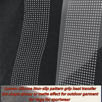 HMJ Motif en silicone circulaire personnalisé antidérapant avec logo, transfert thermique, motif en vinyle durable, respectueux de l'environnement pour les vêtements de yoga et de sport