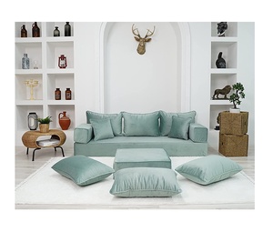 Siège de sol arabe Canapé de sol arabe Plancher de siège arabe | 12 pièces, 28 danses avec coussin éponge épaisseur 20cm - Product Image 1